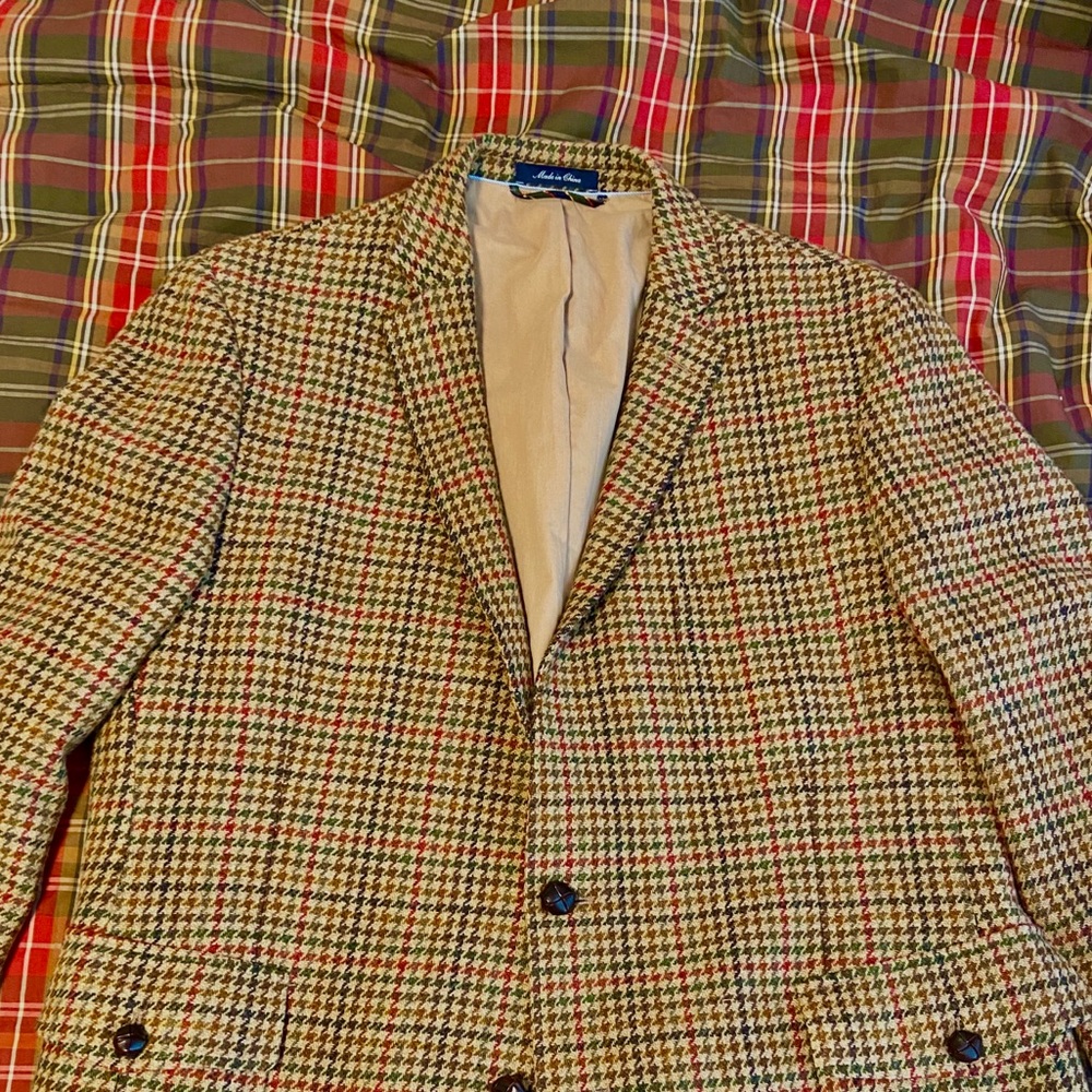Lands’ End 44R Houndstooth Sportcoat